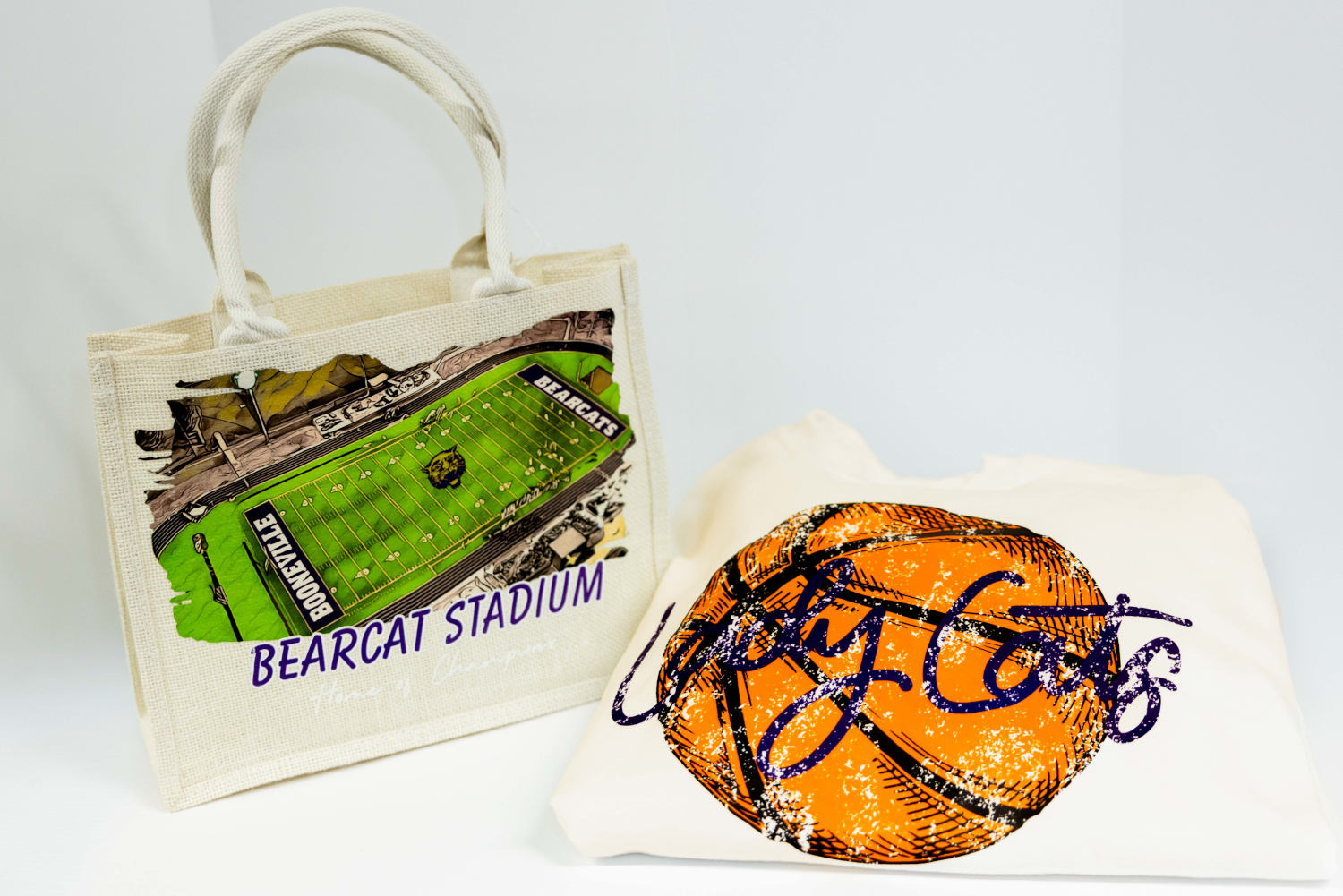 Lot 4 - Lady Cats Basketball Sweatshirt (Small) - Bearcat Stadium Bag