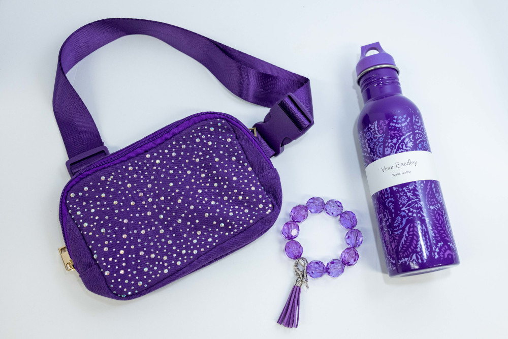 Lot 22 - Water Bottle, Key Chain and Crossbody Bag